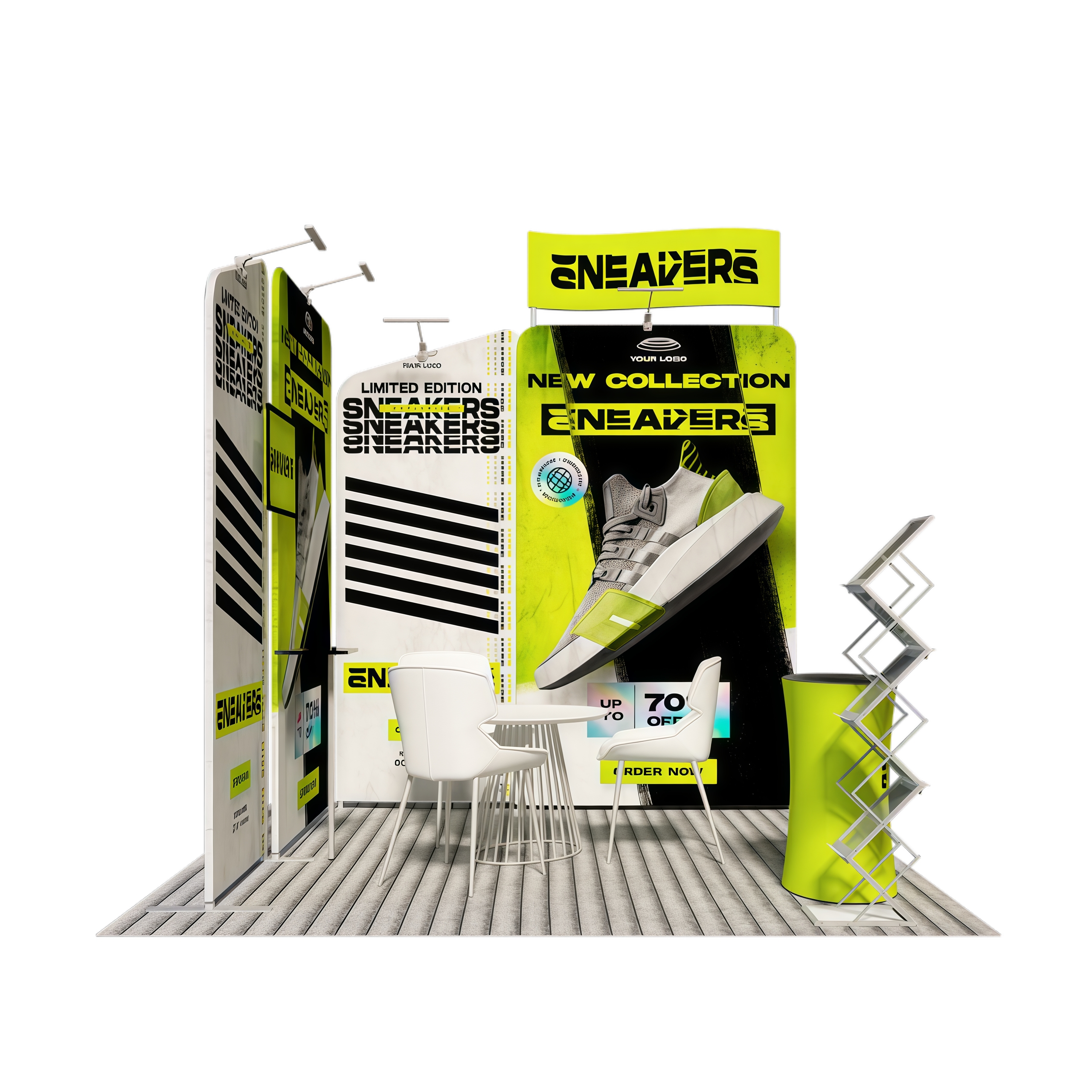 10x10ft Trade Show Booth Kit E01C1-60