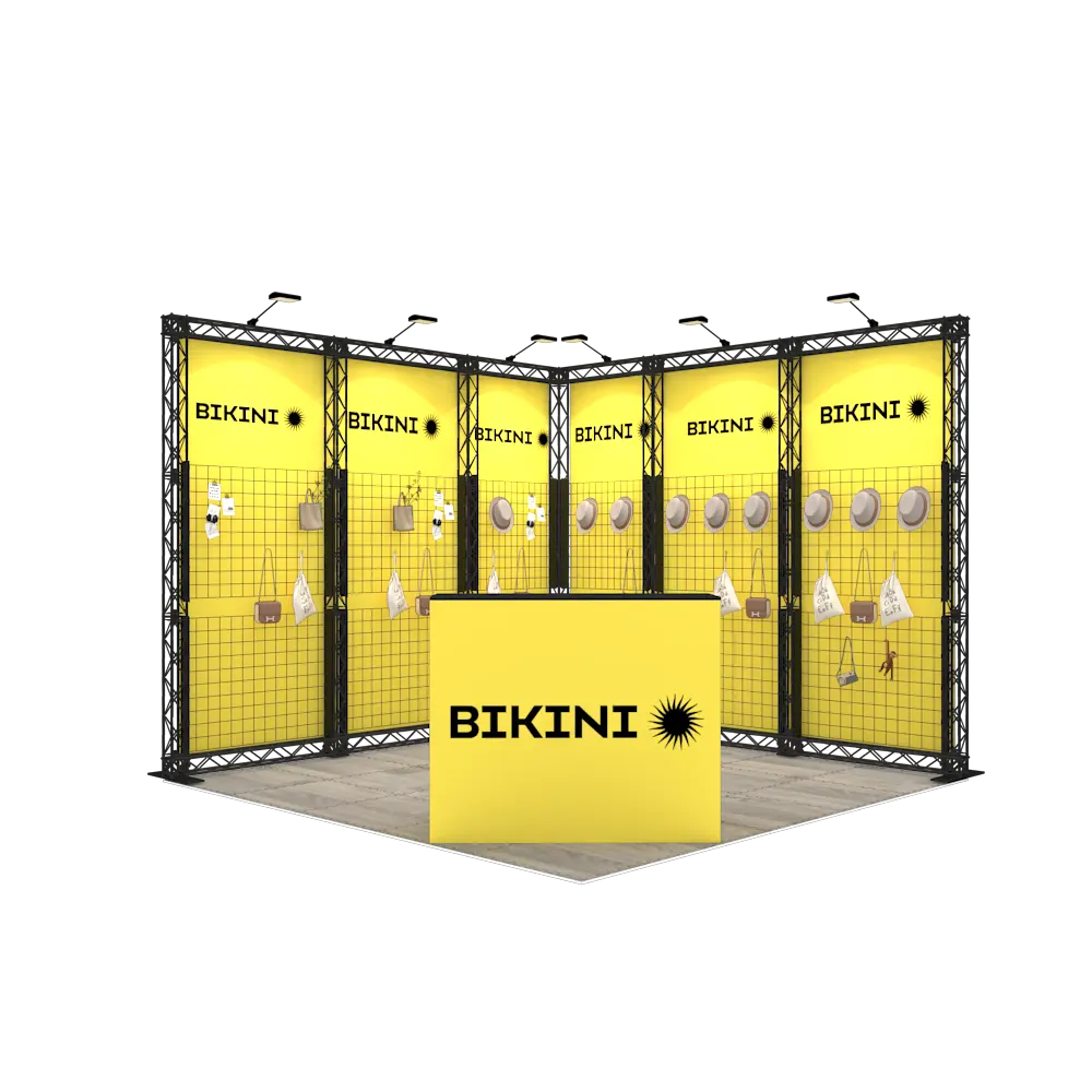 10x10 Truss Exhibition with Shelves E01E19