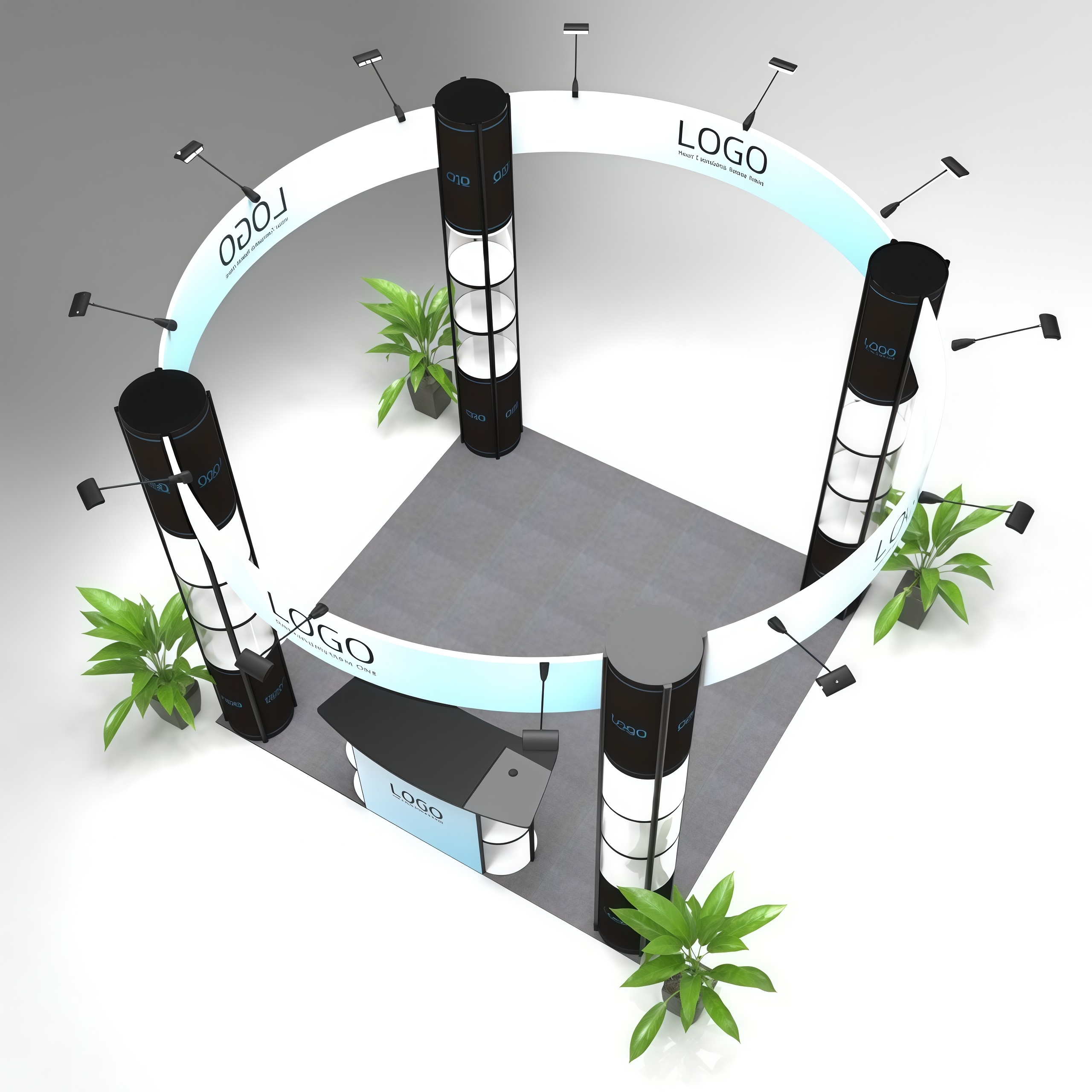 10ft*10ft Round Booth E01B7