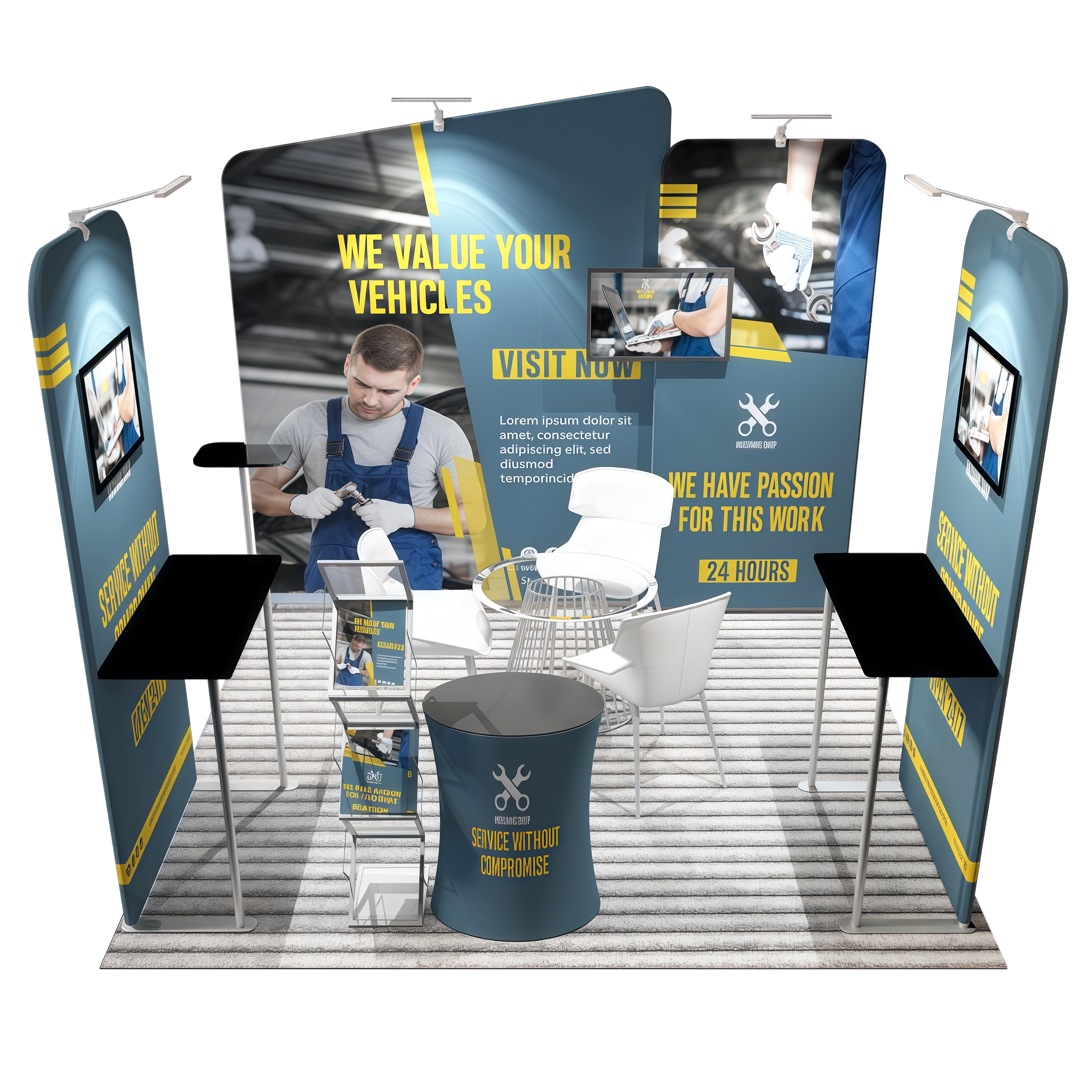 10FT x 10FT Fabric Booth E01C1-36