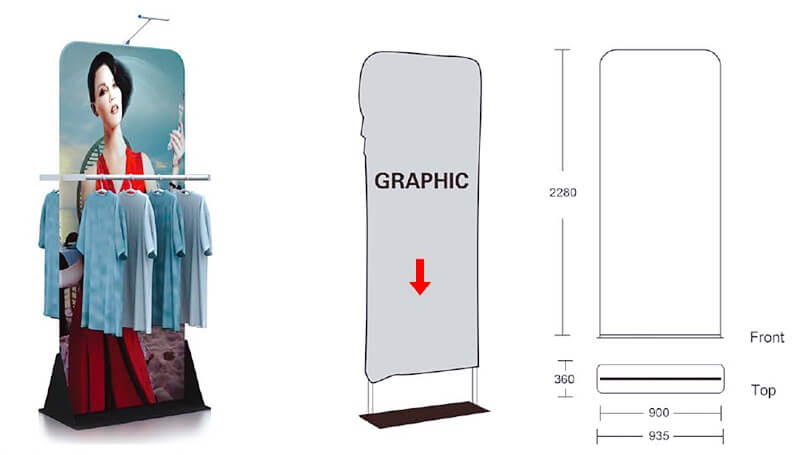 Banner Stand Rack E03C9 - Buy Clothes Dispay Rack, Banner Rack ...