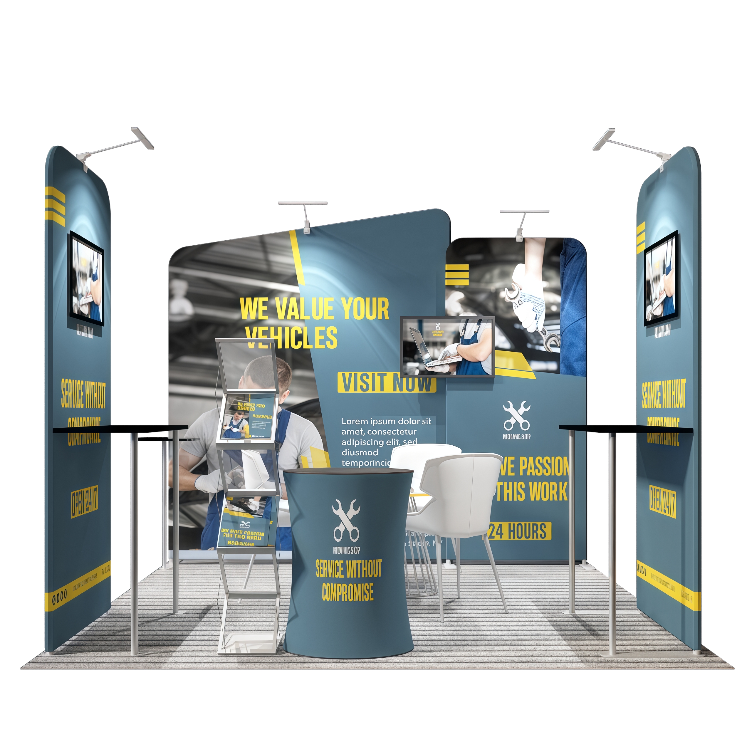 10FT x 10FT Fabric Booth E01C1-36