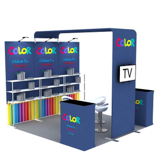 10ft x 10ft Shelf Booth Display E01C1-54