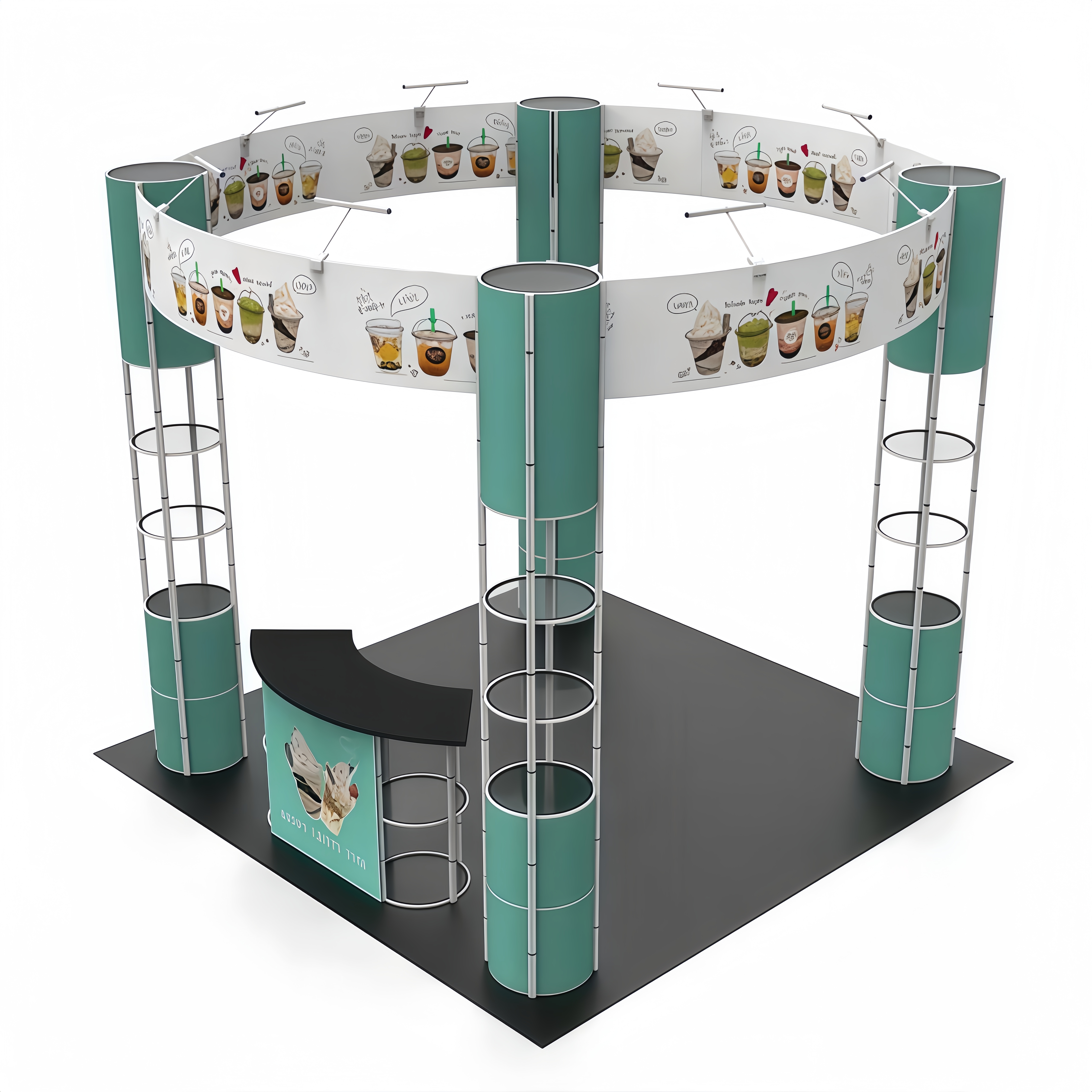 10ft*10ft Round Booth E01B7