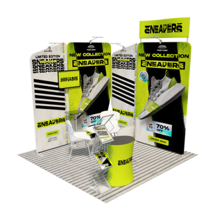 10x10ft Trade Show Booth Kit E01C1-60