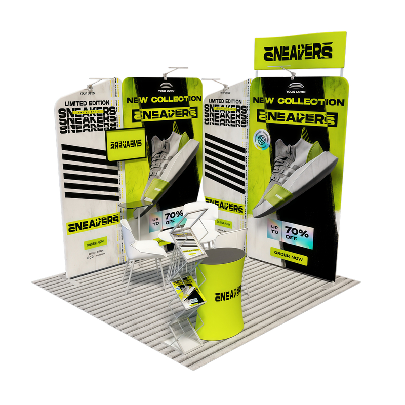 10x10ft Trade Show Booth Kit E01C1-60