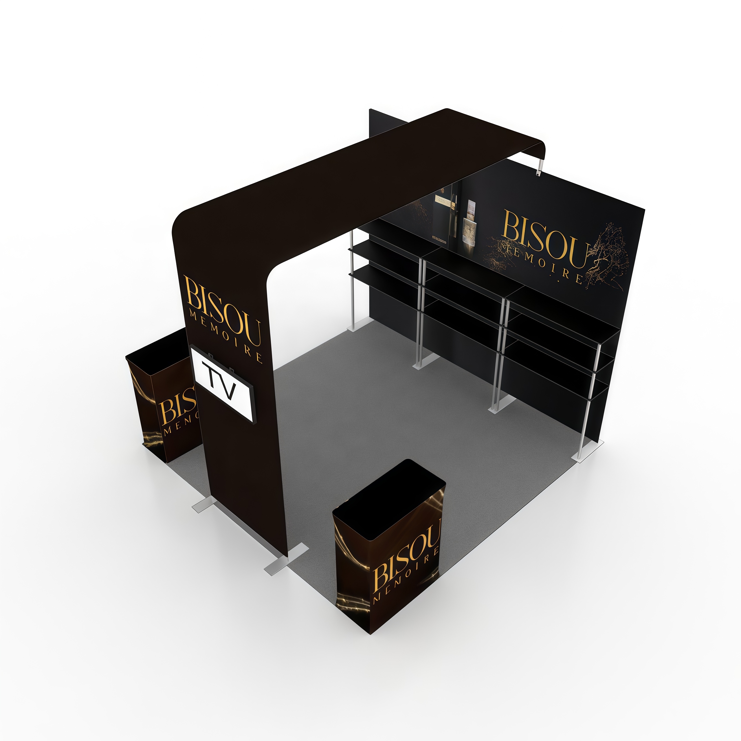 10ft x 10ft Shelf Booth Display E01C1-54